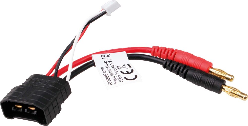 Ladekabel 2S TRX ID Stecker auf 4mm Goldkontakt mit Balancer