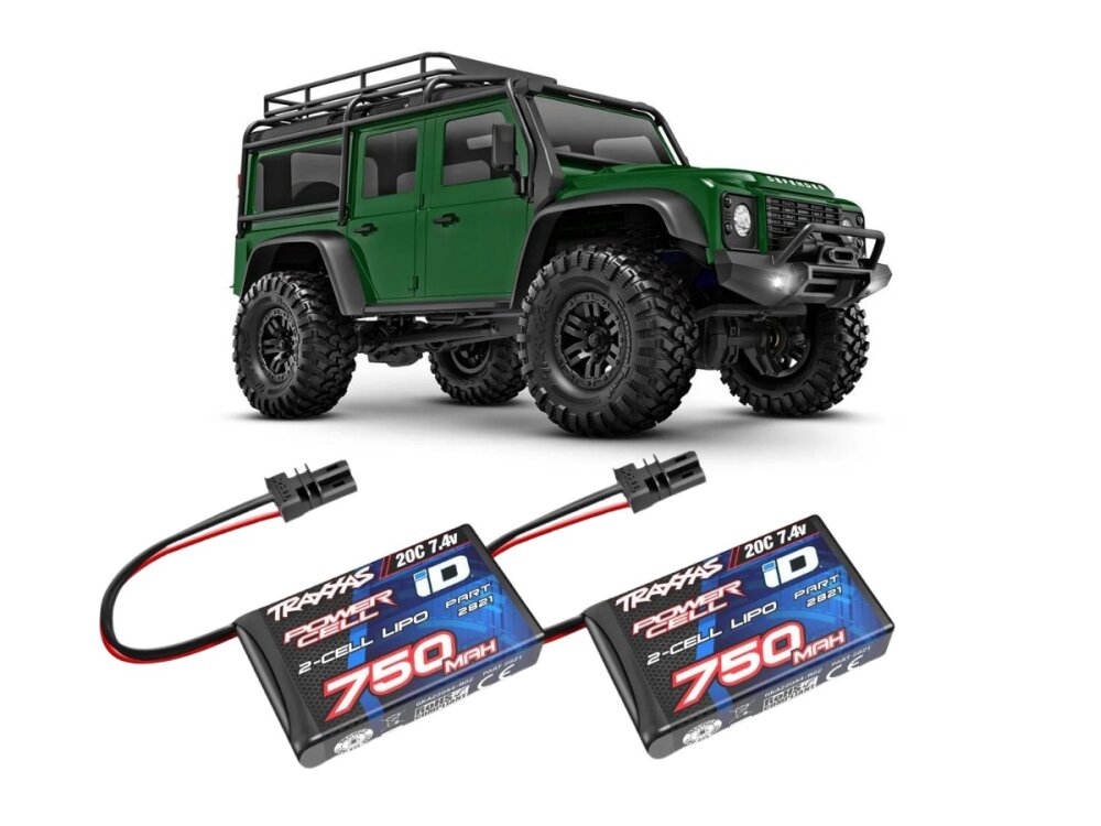 TRAXXAS TRX-4M LR Defender 4x4 grün RTR inkl. 2x Akku+ Lader 1/18 4WD Scale-Crawler