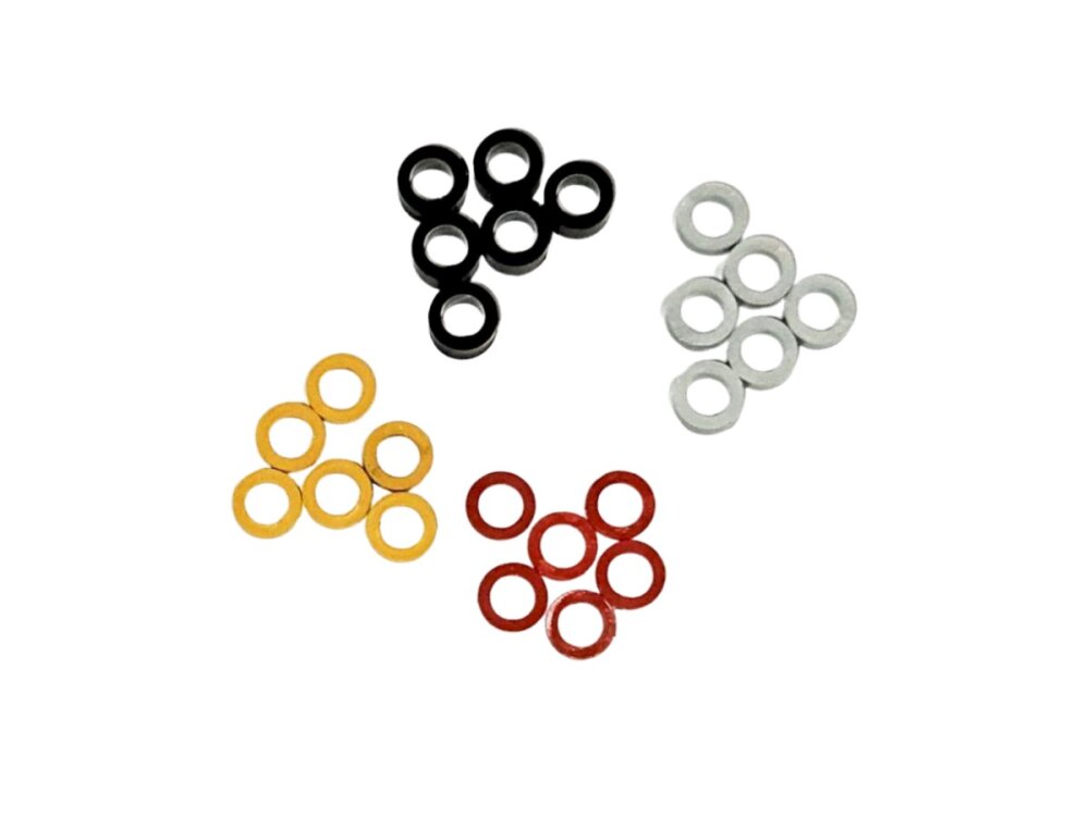 Frankenslot Achsdistanz POM gemischt 0,5 / 1 / 2 / 3 mm (24x)