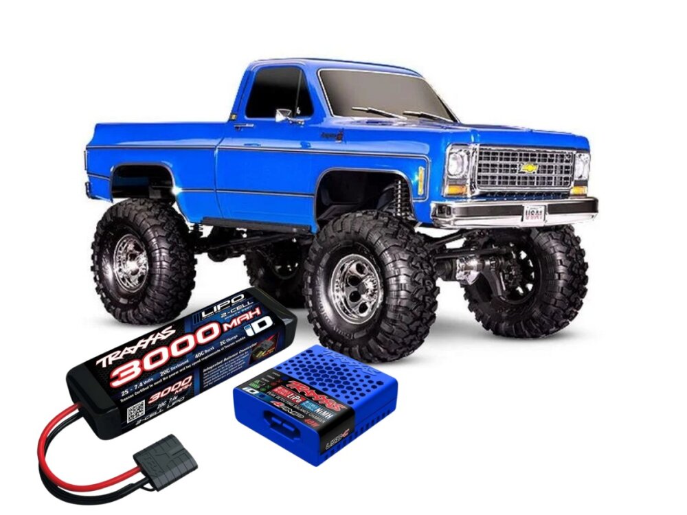 TRX-4 Chevy K10 High-Trail blau 1/10 Crawler RTR + Lipo + Lader