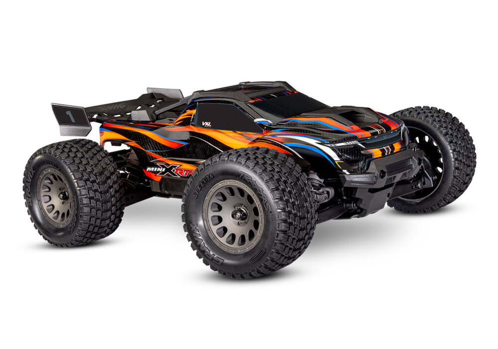 TRAXXAS MINI XRT 1:16 4WD orange BL-3S Brushless-System, mit 2S Lipo + USB-Lader