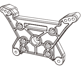 Hyper Go BM10280B Hinterer Dämpfer-Turm passend für MJX 10208