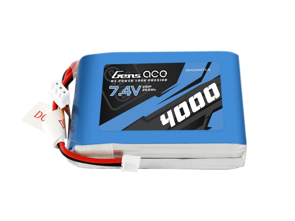 Gens ace 4000 mAh 7,4 V 2S1P Senderakku Lipo DX9 DX8 DX7s...