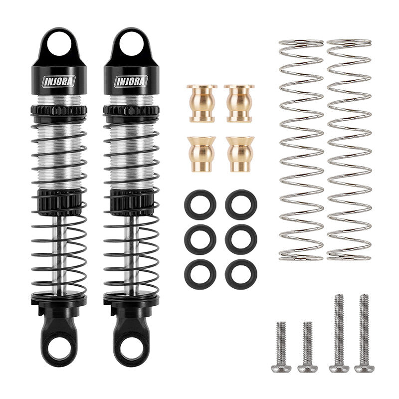 Injora 53mm Aluminium Stoßdämpfer schwarz für TRX-4M 4 St.