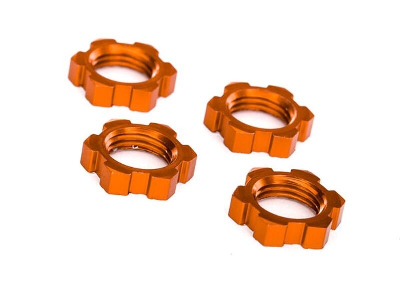 TRAXXAS 7758T Radmuttern verzahnt Aluminium orange 17mm (4)