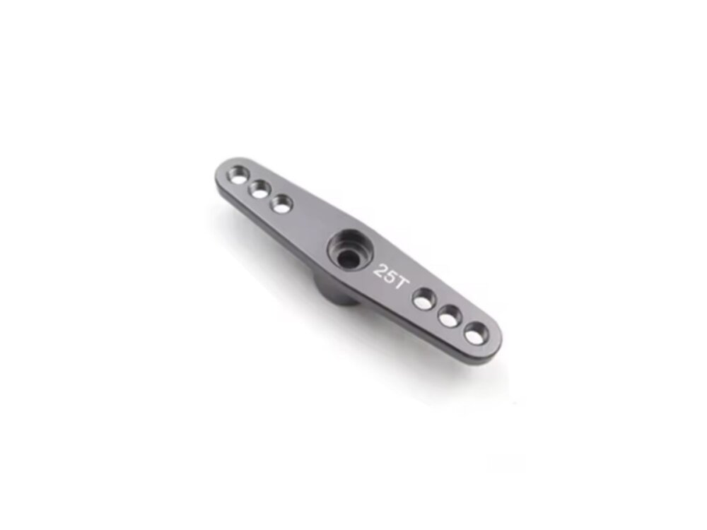 Doppel-Servohorn Aluminium 25T, ca. 46mm, titaniumfarben