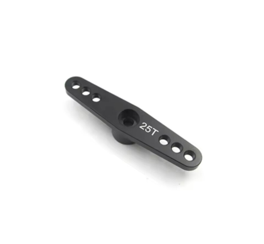 Doppel-Servohorn Aluminium 25T, ca. 46mm, schwarz
