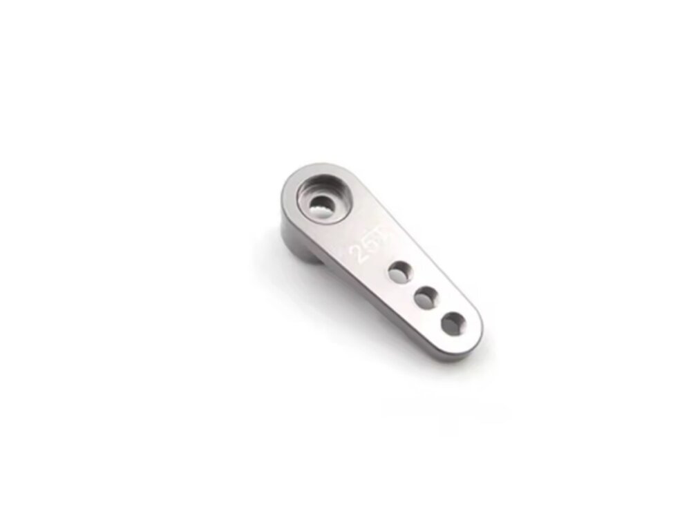 Servohorn Aluminium 25T titanfarben, ca. 28mm, M3 Bohrungen