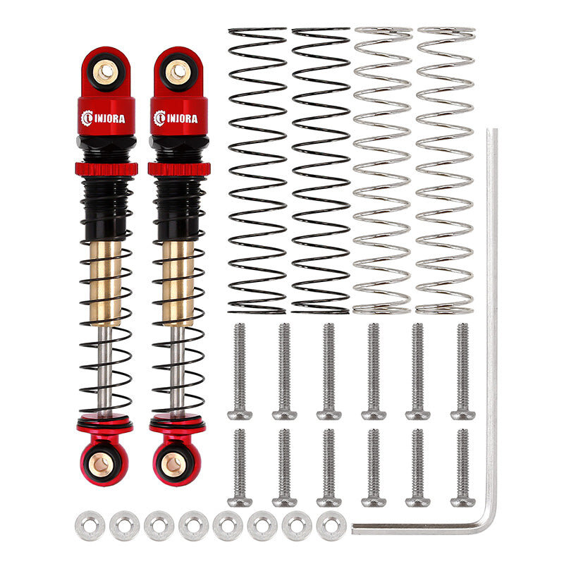 INJORA 43mm Aluminium Gewinde Doppel Barrel Schocks Dämpfer für Axial SCX24