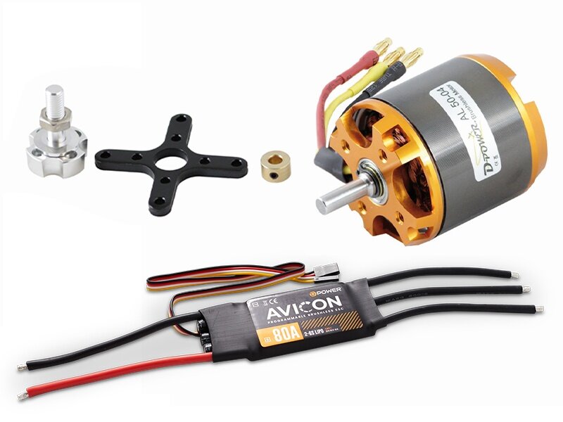 D-Power Brushless SET AL50-04 & AVICON 80A Regler 430kv