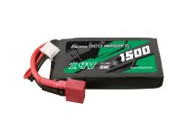 Gensace 35C 1500 mAh 2S1P 7,4 V Akku mit T-Stecker...