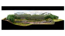 Noch 53705 Albulabahn Spur N Easy-Track Trassenbausatz fertig aufgebaut mit Grundplatte 2x1m - im Kundenauftrag