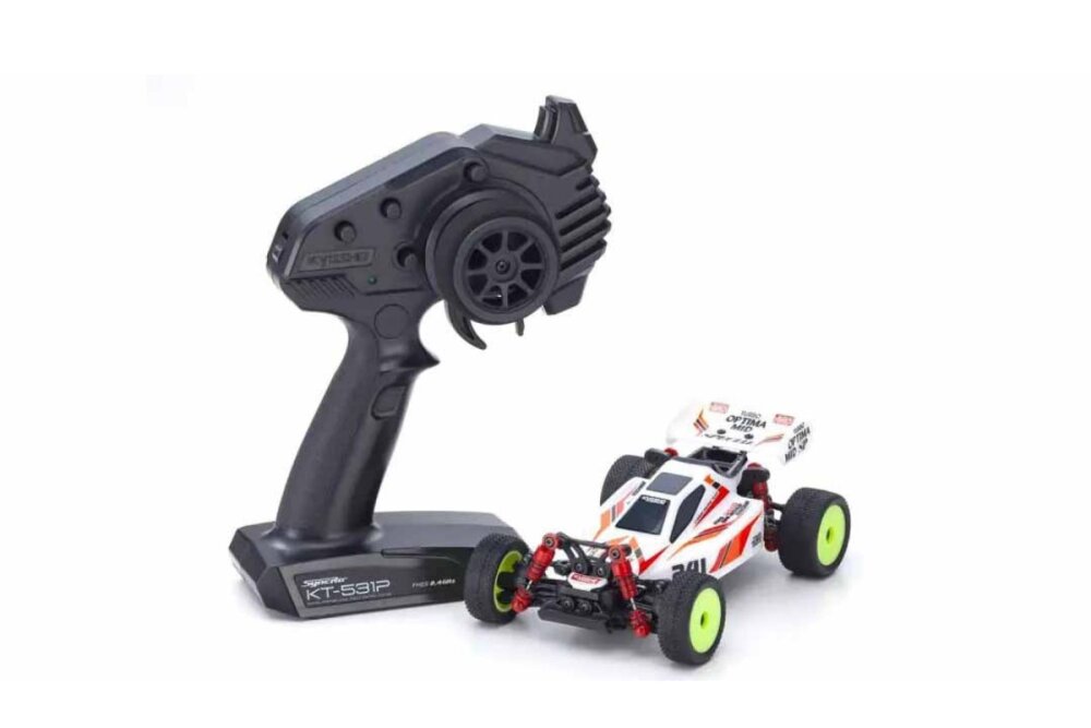 Kyosho Mini-Z MB010 4WD Buggy RTR Turbo Optima Mid Special weiß