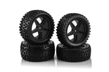 Off-Road-Reifen, Kunststoff-Felgen-Gummireifen für 1:10