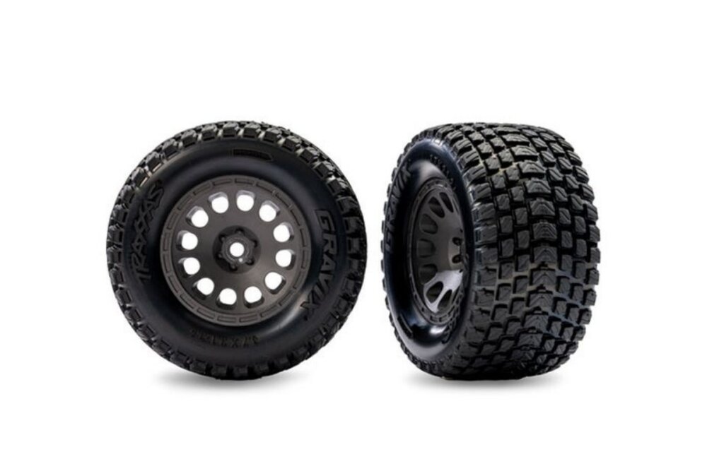 Traxxas TRX10772 Mini-XRT Reifen auf Felgen grau