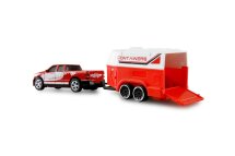 Amewi 22681 1:64 RC Pickup Die Cast mit Pferdeanh&auml;nger RTR rot mit Licht
