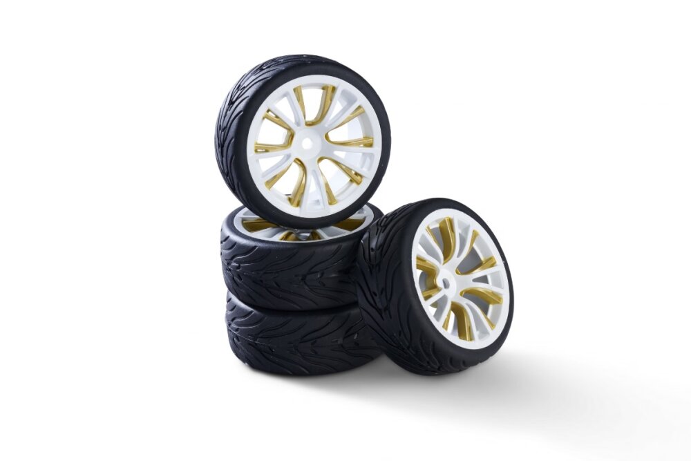 Räderset Onroad 1:10 M-Design (4) weiß/gold