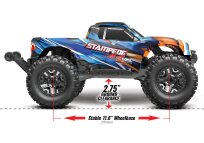 TRAXXAS Stampede 4x4 VXL 3S HD gr&uuml;n 1/10 Monster-Truck RTR Brushless, Clipless bis 100 km/h Bundle