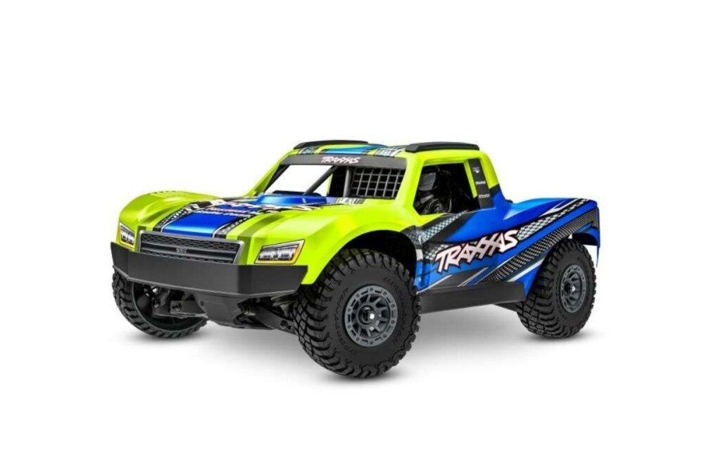 Traxxas MINI-Slash 2S-Brushless 4x4 1:16 ShortCourse RTR, gelb HD-Teile, mit 2S Lipo/Lader