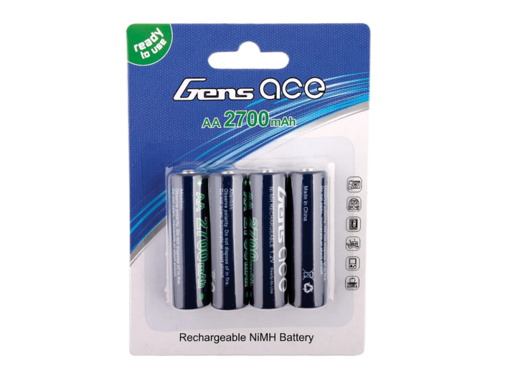 Gens Ace AA NiMH Akku 2700mAh 1,2V – 4 Stück