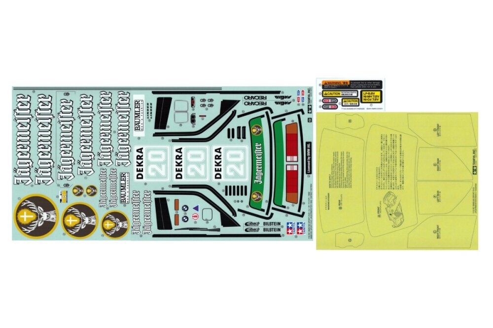 Tamiya Sticker Satz BMW M3 E30 1:10