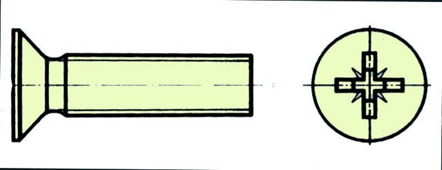 Nylonschrauben / Kunststoffschrauben SK mit Kreuzsch M 3X10 (VE=10St.)