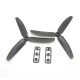 5x3 3-blatt Gemfan Quadcopter Prop Set - 2x linksdrehend, 2x rechtsdrehend schwarz