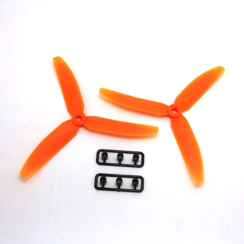 5x3 3-blatt Gemfan Quadcopter Prop Set - 2x linksdrehend, 2x rechtsdrehend orange