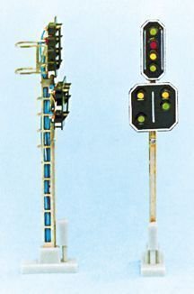SBB Hauptsignal 4 LEDs mit Vorsignal H0 Fertigmodell in Messingeausführung