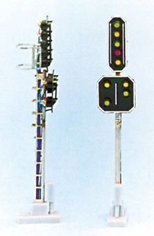 SBB Hauptsignal 5 LEDs mit Vorsignal H0 Fertigmodell in Messingeausführung