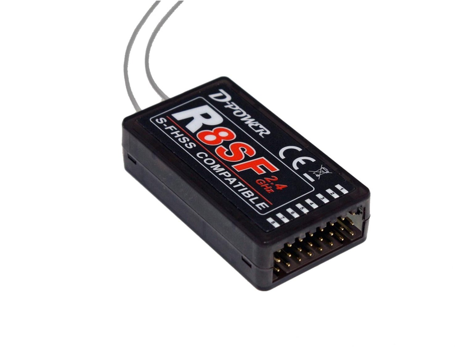 D-Power R-8SF - 2.4 GHz Empfänger S-FHSS Futaba kompatibel