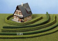 Heki 1185 - 3 flexible Hecken dunkelgrün 7 x7 mm, je...